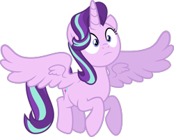 Size: 1521x1203 | Tagged: safe, artist:stellardusk, imported from derpibooru, starlight glimmer, alicorn, pony, alicornified, cute, female, flying, glimmerbetes, large wings, looking at you, mare, race swap, simple background, solo, staring into your soul, starlicorn, transparent background, wings