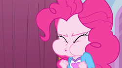 Size: 3410x1920 | Tagged: safe, imported from derpibooru, screencap, pinkie pie, equestria girls, equestria girls (movie), eyes closed, female, high res, open mouth, solo