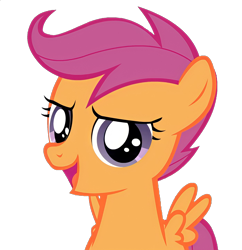 Size: 1396x1440 | Tagged: safe, artist:jan, edit, edited screencap, imported from derpibooru, screencap, scootaloo, pegasus, pony, ask the crusaders, background removed, female, filly, foal, not a vector, simple background, solo, transparent background