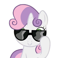 Size: 1260x1240 | Tagged: safe, artist:jan, edit, edited screencap, imported from derpibooru, screencap, sweetie belle, pony, unicorn, ask the crusaders, background removed, female, filly, foal, not a vector, simple background, sunglasses, transparent background