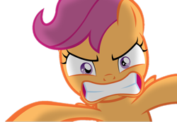 Size: 1000x691 | Tagged: safe, artist:jan, edit, edited screencap, imported from derpibooru, screencap, scootaloo, pegasus, pony, ask the crusaders, angry, background removed, female, filly, foal, looking at you, not a vector, simple background, solo, transparent background