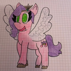 Size: 1149x1158 | Tagged: safe, artist:abfan243, imported from derpibooru, pipp petals, pegasus, pony, g5, graph paper, my little pony: a new generation, solo, traditional art