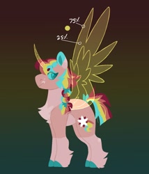 Size: 1200x1400 | Tagged: safe, artist:lepz_weird, imported from derpibooru, sunny starscout, alicorn, pony, g5, mane stripe sunny, my little pony: a new generation, solo