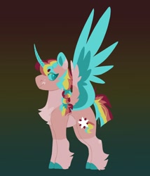 Size: 1200x1400 | Tagged: safe, artist:lepz_weird, imported from derpibooru, sunny starscout, alicorn, pony, g5, mane stripe sunny, my little pony: a new generation, solo