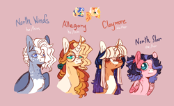 Size: 3266x2000 | Tagged: safe, artist:orphicswanart, imported from derpibooru, oc, oc:allegory, oc:claymore, oc:north star, oc:north winds, pegasus, pony, unicorn, alternate universe, au:chaoticverse, magical gay spawn, offspring, parent:flash sentry, parent:sunburst, parents:flashburst, solo, triplets