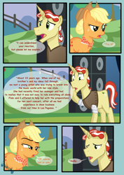 Size: 1280x1811 | Tagged: safe, artist:tenderrain-art, imported from derpibooru, applejack, flim, pony, comic:rara's love