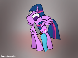 Size: 2048x1536 | Tagged: safe, artist:llamalauncher, imported from derpibooru, twilight sparkle, alicorn, pony, female, hoof hold, knife, knife cat, meme, ponified meme, twilight sparkle (alicorn)