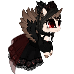 Size: 2449x2449 | Tagged: safe, artist:ponsel, imported from derpibooru, oc, oc only, alicorn, pony, alicorn oc, choker, clothes, colored wings, dress, eyelashes, hoof polish, horn, horn jewelry, jewelry, rearing, simple background, two toned wings, white background, wings