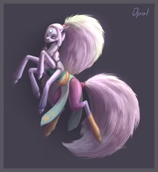 Size: 1100x1200 | Tagged: safe, artist:inarimayer, imported from derpibooru, pony, clothes, female, mare, multiple legs, opal (steven universe), ponified, rearing, steven universe