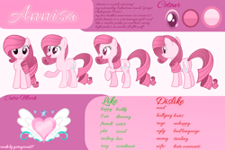 Size: 3472x2314 | Tagged: safe, artist:tanahgrogot, imported from derpibooru, oc, oc only, oc:annisa trihapsari, earth pony, pony, butt, cute, cutie mark, earth pony oc, female, front view, full body, high res, hooves, indonesia, looking at you, mare, medibang paint, open mouth, open smile, pink background, pink body, pink hair, pink mane, pink tail, plot, ponysona, raised hoof, reference sheet, show accurate, side view, signature, simple background, smiling, smiling at you, solo, standing, tail