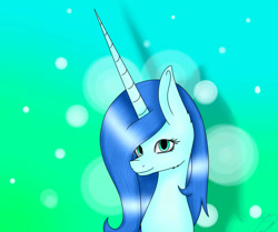 Size: 2245x1876 | Tagged: safe, artist:maneblue, imported from derpibooru, oc, oc only, pony, unicorn, abstract background, female, horn, mare, signature, solo, unicorn oc