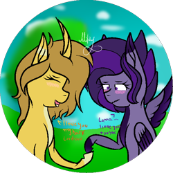 Size: 600x600 | Tagged: safe, artist:thecommandermiky, imported from derpibooru, oc, pegasus, pony, unicorn
