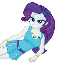 Size: 2500x2600 | Tagged: safe, artist:ah96, edit, editor:ah96, imported from derpibooru, rarity, equestria girls, bracelet, breasts, busty rarity, clothes, female, jewelry, miniskirt, ms paint, rarity peplum dress, shading, simple background, skirt, solo, transparent background