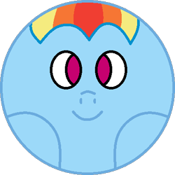 Size: 407x407 | Tagged: safe, artist:mega-poneo, imported from derpibooru, rainbow dash, pegasus, ball, female, mare, morph ball, rainball, simple background, solo, transparent background