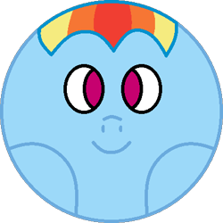 Size: 407x407 | Tagged: safe, artist:mega-poneo, imported from derpibooru, rainbow dash, pegasus, ball, female, mare, morph ball, rainball, simple background, solo, transparent background