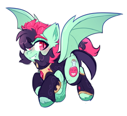 Size: 1644x1497 | Tagged: safe, artist:star-theft, imported from derpibooru, oc, oc:jester jokes (star-theft), bat pony, pony, clothes, female, mare, simple background, solo, transparent background