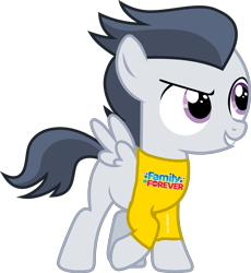 Size: 2263x2460 | Tagged: safe, imported from derpibooru, rumble, pegasus, pony, clothes, high res, shirt, simple background, solo, t-shirt, transparent background, wings