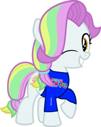 Size: 1024x1284 | Tagged: safe, imported from derpibooru, coconut cream, earth pony, clothes, shirt, simple background, solo, t-shirt, transparent background