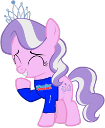 Size: 1024x1251 | Tagged: safe, imported from derpibooru, diamond tiara, earth pony, clothes, laughing, shirt, simple background, solo, t-shirt, transparent background