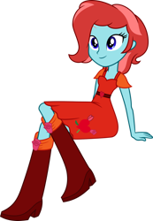 Size: 1024x1476 | Tagged: safe, artist:mixiepie, imported from derpibooru, oc, oc:charming heart, equestria girls, boots, high heel boots, shoes, simple background, solo, transparent background