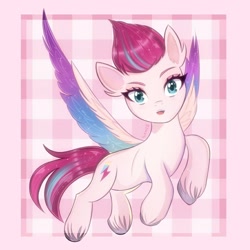 Size: 900x900 | Tagged: safe, artist:namieart, imported from derpibooru, zipp storm, pegasus, pony, anime style, g5, looking at you, my little pony: a new generation, solo