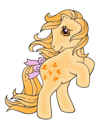 Size: 537x634 | Tagged: safe, imported from derpibooru, butterscotch (g1), earth pony, female, g1, mare, official, simple background, solo, transparent background