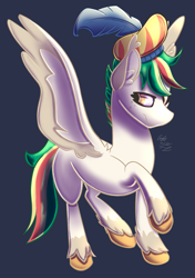 Size: 1779x2534 | Tagged: safe, artist:starcasteclipse, imported from derpibooru, oc, oc only, oc:jester poet, pegasus, pony, hat