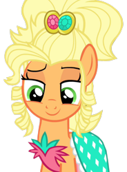 Size: 784x1065 | Tagged: safe, artist:twilyisbestpone, edit, edited screencap, imported from derpibooru, screencap, applejack, earth pony, pony, season 4, simple ways, alternate hairstyle, applejack is best facemaker, applejewel, background removed, fancyjack, female, simple background, solo, transparent background