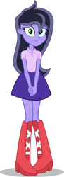 Size: 538x1486 | Tagged: safe, artist:deathnyan, imported from derpibooru, oc, oc only, oc:princess titan, equestria girls, boots, female, high heel boots, looking at you, shadow, shoes, shy, shy smile, simple background, smiling, smiling at you, solo, transparent background
