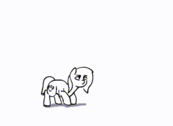 Size: 550x400 | Tagged: safe, artist:storyteller, oc:bloodworm, bloodworm, monster pony, original species, pony, animated, bloodworm pony, coming at you, gif, monochrome, simple background, white background