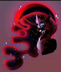 Size: 480x570 | Tagged: safe, artist:spirit-fire360, nightmare moon, alicorn, pony, armor, female, mare, simple background, stars