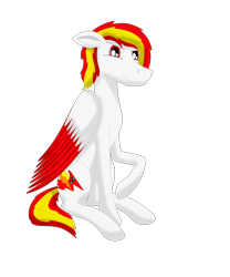Size: 2500x3000 | Tagged: safe, imported from derpibooru, oc, oc only, oc:fiery lightning, pegasus, pony, derpibooru community collaboration, 2022 community collab, pegasus oc, simple background, smiling, solo, transparent background, wings