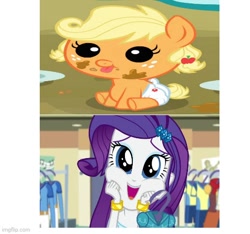 Size: 516x484 | Tagged: safe, edit, imported from derpibooru, screencap, applejack, rarity, earth pony, human, pony, apple family reunion, equestria girls, friendship games, season 3, baby, baby pony, babyjack, foal, squishy cheeks, wrong aspect ratio, younger