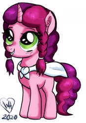 Size: 1477x2110 | Tagged: safe, artist:littlest_newt, imported from derpibooru, oc, oc:marker pony, pony, unicorn, 4chan, female, filly, foal, solo