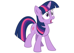 Size: 1280x905 | Tagged: safe, artist:culu-bluebeaver, imported from derpibooru, twilight sparkle, pony, unicorn, female, open mouth, simple background, solo, surprised, transparent background, unicorn twilight, vector