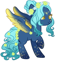 Size: 3000x3200 | Tagged: safe, artist:kyannepopys, imported from derpibooru, oc, oc only, pegasus, pony, base used, eyelashes, female, floral head wreath, flower, high res, mare, pegasus oc, raised hoof, simple background, smiling, solo, tattoo, transparent background