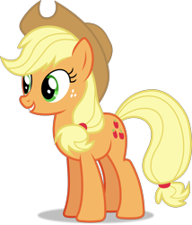 Size: 4990x5821 | Tagged: safe, artist:moonlight bloom, imported from derpibooru, applejack, earth pony, pony, season 5, the mane attraction, .svg available, absurd resolution, applejack's hat, cowboy hat, female, hat, mare, simple background, smiling, solo, standing, svg, transparent background, vector