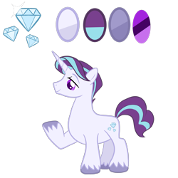 Size: 3000x3000 | Tagged: safe, artist:chelseawest, imported from derpibooru, oc, oc:frosted diamond, unicorn, descendant, high res, male, petalverse, reference sheet, simple background, transparent background