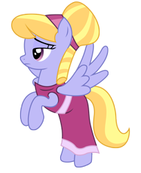 Size: 4214x5166 | Tagged: safe, artist:third uncle, imported from derpibooru, cloud kicker, pegasus, pony, hearth's warming eve (episode), season 2, absurd resolution, alternate hairstyle, background pony, clothes, dress, female, flying, frown, full body, lidded eyes, mare, pegasus tribe, purple eyes, simple background, solo, spread wings, tail, transparent background, two toned mane, two toned tail, vector, wings