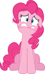 Size: 1922x3119 | Tagged: safe, artist:emedina13, imported from derpibooru, pinkie pie, earth pony, pony, too many pinkie pies, .svg available, female, floppy ears, lip bite, simple background, solo, transparent background, vector