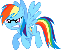 Size: 2707x2215 | Tagged: safe, artist:emedina13, imported from derpibooru, rainbow dash, pegasus, pony, angry, female, gritted teeth, high res, simple background, solo, transparent background, vector