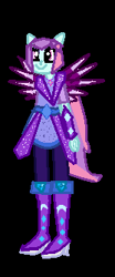 Size: 139x334 | Tagged: safe, imported from derpibooru, sunny flare, equestria girls, legend of everfree, black background, boots, clothes swap, crystal guardian, high heel boots, shoes, simple background, solo