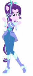 Size: 653x1510 | Tagged: safe, artist:cookiechans2, imported from derpibooru, starlight glimmer, equestria girls, legend of everfree, base used, boots, clothes, clothes swap, crystal guardian, high heel boots, leggings, ponied up, shoes, solo