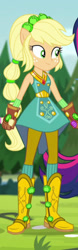 Size: 341x1093 | Tagged: safe, imported from derpibooru, screencap, applejack, equestria girls, legend of everfree, boots, cowboy boots, cropped, crystal guardian, shoes, sleeveless