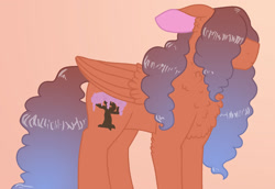 Size: 1917x1319 | Tagged: safe, artist:queenderpyturtle, imported from derpibooru, oc, oc:magpie, pegasus, pony, hair over eyes, male, offspring, parent:spearhead, parent:tree hugger, simple background, solo, stallion