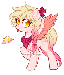 Size: 500x588 | Tagged: safe, artist:cabbage-arts, imported from derpibooru, oc, oc only, oc:golden dawn, pegasus, pony, female, pegasus oc, simple background, solo, spread wings, tongue out, transparent background, wings