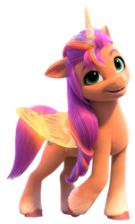 Size: 436x721 | Tagged: safe, edit, editor:pipp_petal, imported from derpibooru, screencap, sunny starscout, alicorn, pony, artificial horn, artificial wings, augmented, background removed, cute, g5, horn, magic, magic horn, magic wings, mane stripe sunny, my little pony: a new generation, official, png, race swap, simple background, smiling, solo, sunnycorn, transparent background, wings