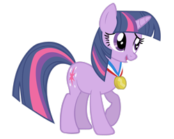 Size: 2738x2190 | Tagged: safe, artist:ikillyou121, imported from derpibooru, twilight sparkle, pony, unicorn, fall weather friends, season 1, female, high res, medal, metal, simple background, solo, transparent background, unicorn twilight, vector