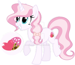 Size: 1280x1110 | Tagged: safe, artist:auroranovasentry, imported from derpibooru, oc, oc only, oc:cookie charm, pony, unicorn, base used, deviantart watermark, female, mare, obtrusive watermark, offspring, parent:pinkie pie, parent:pokey pierce, parents:pokeypie, simple background, solo, transparent background, watermark