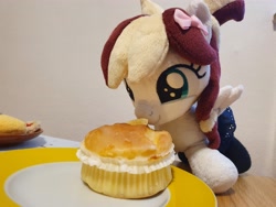 Size: 4032x3024 | Tagged: safe, artist:xeto_de, imported from derpibooru, oc, oc:vanilla cream, cake, food, irl, photo, plushie